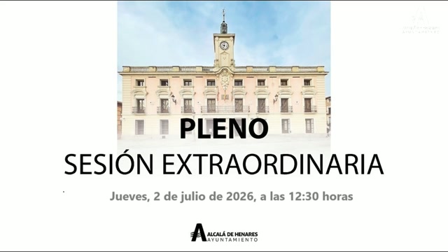 poster Pleno extraordinario 2 de julio 2026