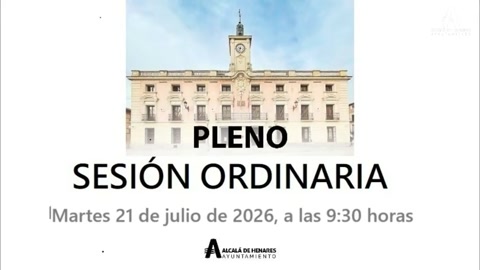 Pleno Ordinario 21 de julio de 2026