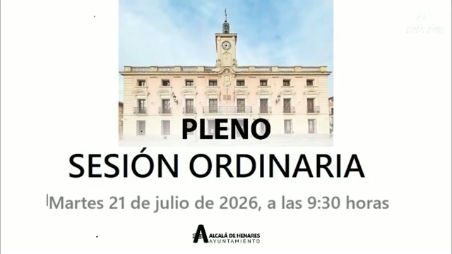 poster Pleno Ordinario 21 de julio de 2026